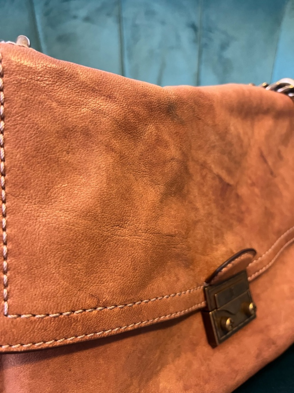 Frye Ella Flap Women’s Brown Leather Shoulder Bag - Picture 9 of 16